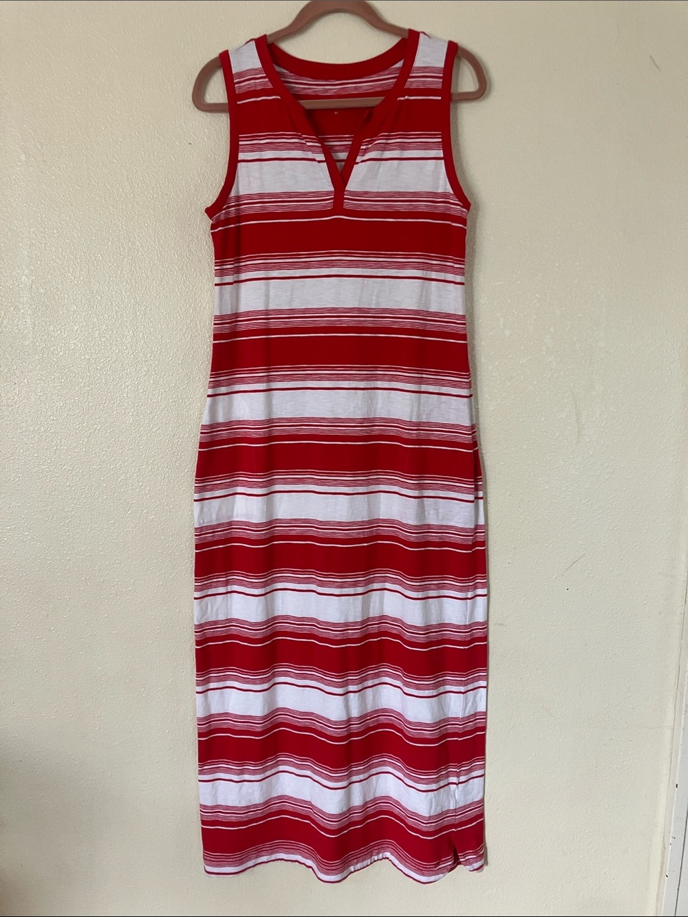 T by Talbots Striped Athleisure Maxi Dress, M